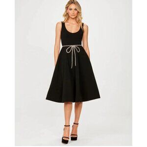 Helsi Helena Crystal Bow Fit and Flare Midi Dress NWT, Small